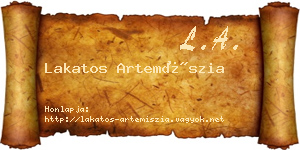 Lakatos Artemíszia névjegykártya